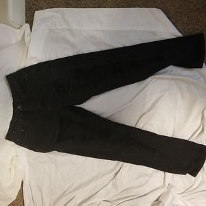 Black distressed Jean's